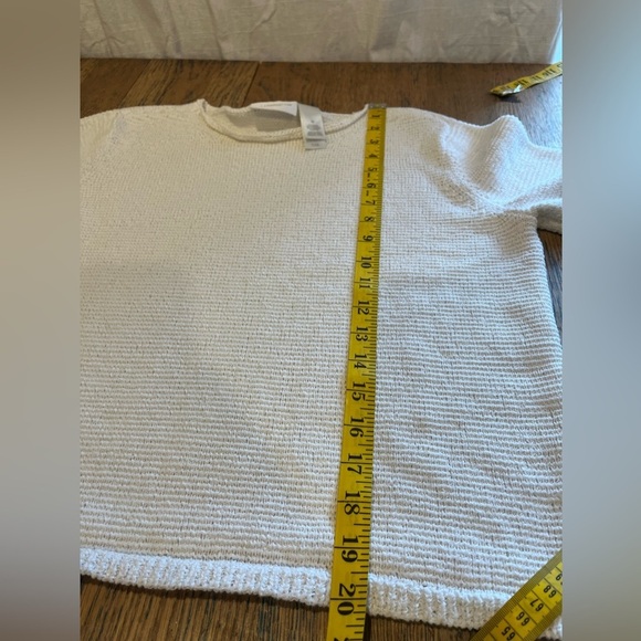 LIZ CLAIBORNE sport white 3/4 sleeves knit size M - Picture 4 of 7